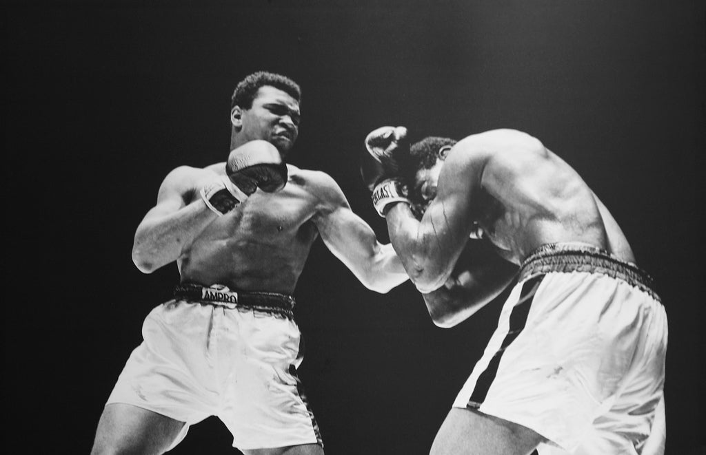 Muhammad Ali fights Ernie Terrell at the Houston Astrodome in 1967