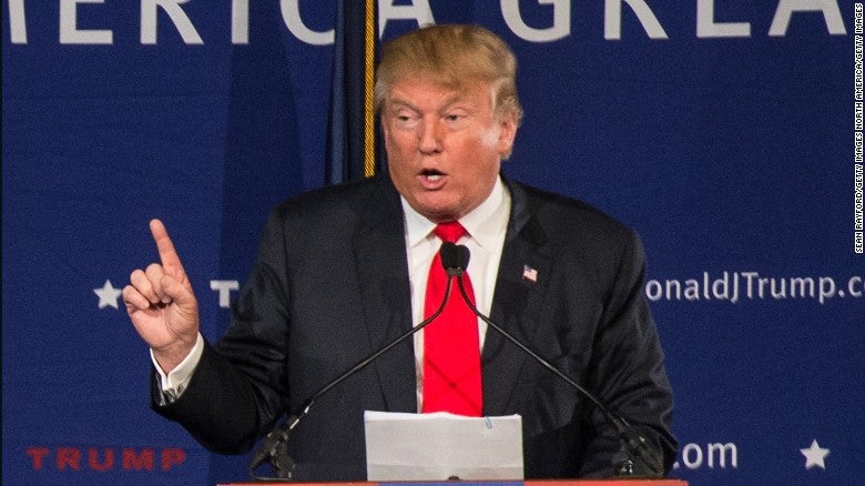 At a rally in South Carolina in December 2015, then-candidate Donald Trump announces his proposed "total and complete shutdown of Muslim immigration to the United States."