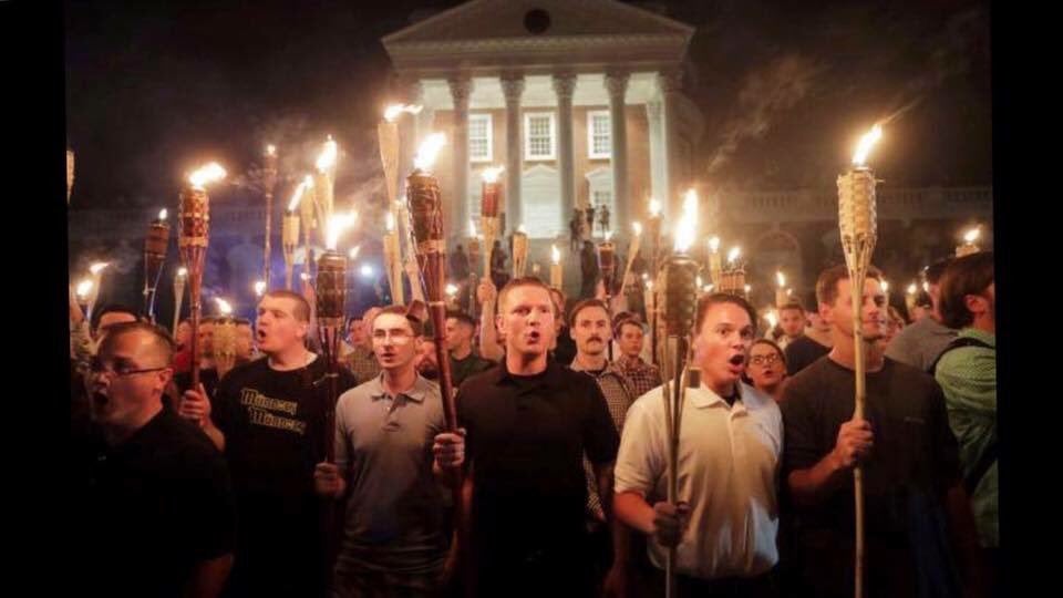 White nationalists gather in Charlottesville, VA.