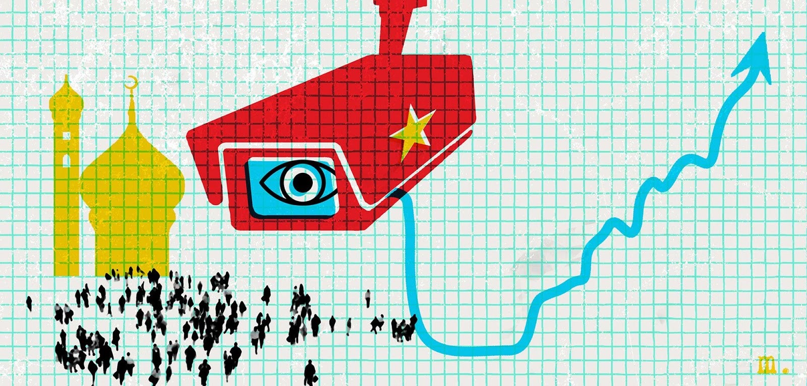 Rights organizations have described the Xinjiang region as a police state as the Chinese government has instituted invasive sureveillance measures including instaling 40,000 facial recognition cameras. Source: Foreing Policy