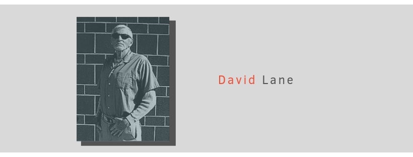 An image of white supremacist David Lane is placed on a light grey background with the text "David Lane Factsheet"