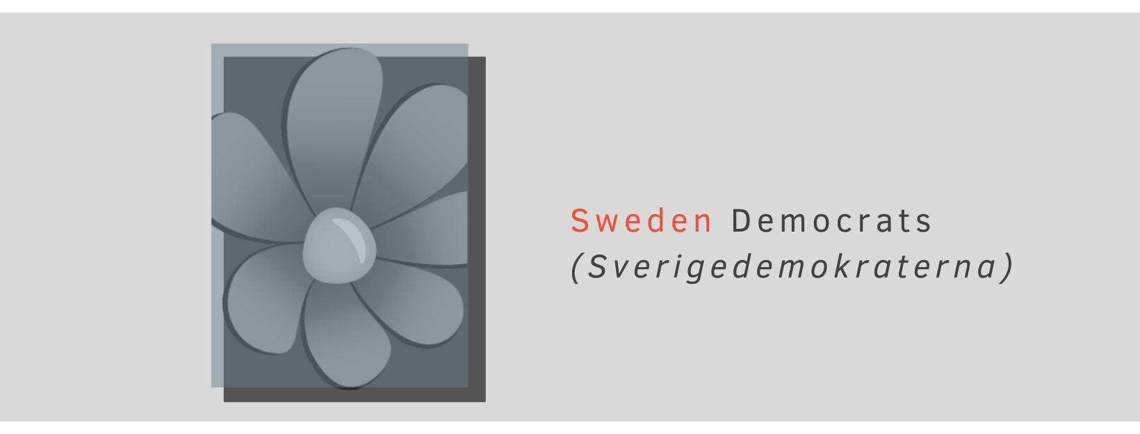 Logo of Sweden Democrats, a Swedish far right populist party