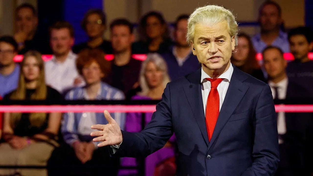 An image of Dutch politician Geert Wilders