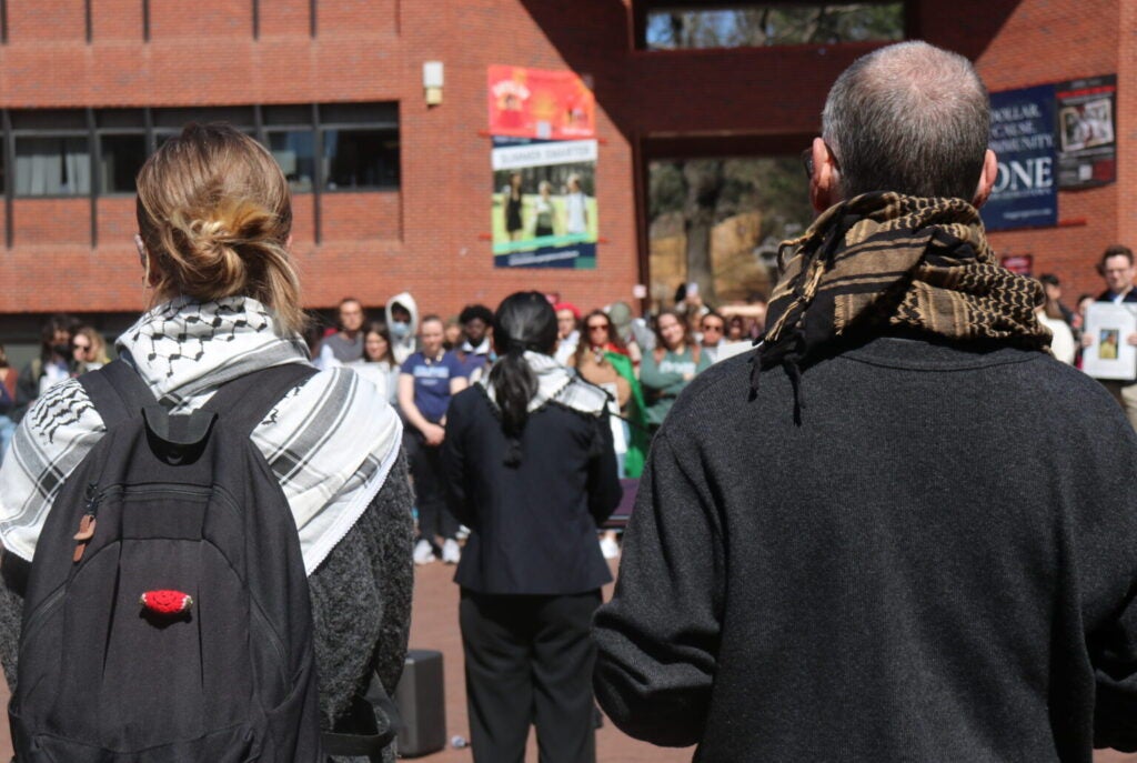 Faculty and Students at a Free Speech Protest